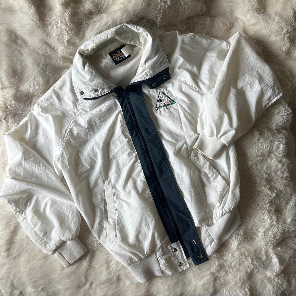 American-vintage Men's White and Cream Jacket